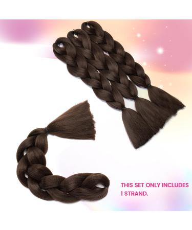 Silk-co 24inch Jumbo Braids Hair Afro Braiding Hair Extensions Ombre Silky Synthetic Heat Resistant 100g-Medium Brown 24 Inch Medium Brown - Buy Online on SooperMarket.com
