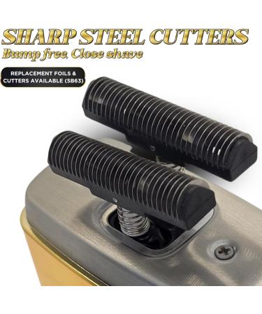 Supreme Trimmer Crunch Men's Foil Shaver STF602 - Waterproof Electric Razor for Short Hair & Stubble | 150-Minute Run Time | Ideal for Barber Use | Gold - Buy Online on SooperMarket.com