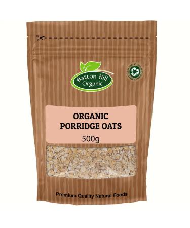 Organic Porridge Oats/Rolled Oat Flakes 500g by Hatton Hill Organic