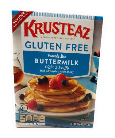 Krusteaz Gluten Free Pancake Mix Buttermilk 16oz Box (Pack of 2) by Krusteaz