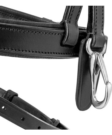 Shop Sunride English Combined Bridle Berlin with Reins - Soft Real Leather Adjustable & Anatomical for Ponies - Black - Buy Online on SooperMarket.com