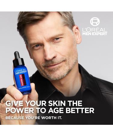 L'Or al Men's Serum Hyaluronic Acid Serum for Ageing Dry & Dull Skin Men Expert Power Age 30ml - Buy Online on SooperMarket.com