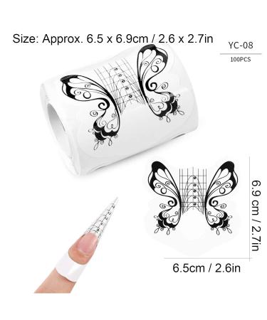 500pcs Self-Adhesive Nail Forms for French Tips - PVC Nail Extension Stickers | Manicure Tools for Perfect Nails - Buy Online on SooperMarket.com