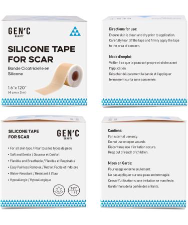 GEN'C B AUTY Silicone Scar Tape Scars Removal Strips Waterproof Scar Bandage(1.6 x 120 Roll) - Buy Online on SooperMarket.com