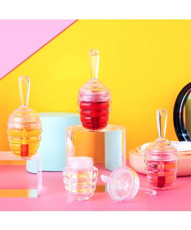 Honey Pot Shaped Lip Gloss Tube Set - 28 Pieces, Refillable Lip Balm Containers for DIY Cosmetics - Clear, Ideal for Women and Girls - Buy Online on SooperMarket.com