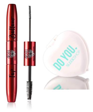 Ardell Professional Premium Top and Bottom Precision Mascara - Ebony (w/ Sleek Heart Shaped Travel Mirror) (Top and Bottom Precision Mascara - Ebony) (Top and Bottom Precision Mascara - Ebony)