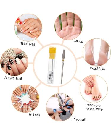 Beavorty Remove Dead Skin nails drill bits manicure drill bits nail grinding head nail drill bits set Tungsten steel Polish Nail medium Yellow - Buy Online on SooperMarket.com