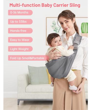 Buy Mumgaroo Baby Carrier - Multifunctional Newborn Carrier for Babies 0-36 Months | Comfort & Convenience in Gray - Buy Online on SooperMarket.com