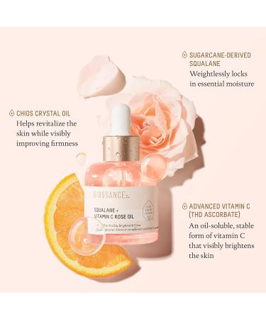 Buy BIOSSANCE Mini Squalane + Vitamin C Rose Firming Oil 0.5 Fl Oz - Best Anti-Aging Skincare for Glowing Skin - International Shipping Available - Buy Online on SooperMarket.com