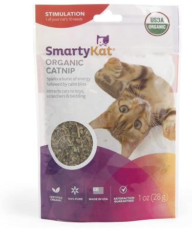 Organic Catnip for Cats & Kittens - 1oz Resealable Pouch by SmartyKat - Buy Online on SooperMarket.com