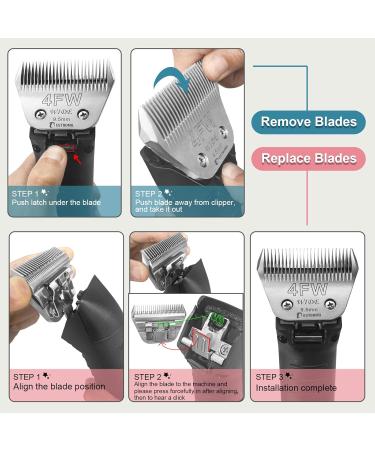 BestBomg 4fW Dog Grooming Blades - Removable Compatible with Heiniger/Moser Max45/Andis/A5 3/8 inch (9.5 mm) Cutting Length - Buy Online on SooperMarket.com