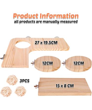 4-Piece Hamster Accessories Set | Hamster Pedal & Jumping Board with 3 Balls | Ideal for Guinea Pigs Chinchillas and Rabbits - Buy Online on SooperMarket.com