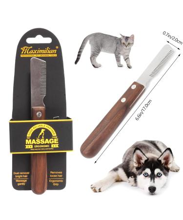 Professional Dog Trimmeters for Schnauzers & Terriers | Fur Care Tool with Wooden Handle - Perfect for Pet Grooming & Racing Dogs - Buy Online on SooperMarket.com