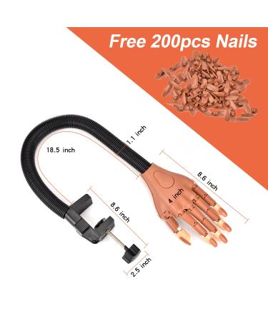 MEKK Nail Practice Hand Kit with Nail Files and Tools - Flexible Nail Training Hand for Acrylic Nails - Buy Online on SooperMarket.com