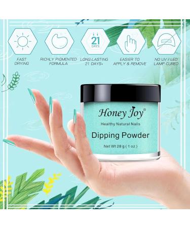 Green Fine Dipping Powder - 28g Box, No Lamp Cure, Natural Dry, Summer Gel Nail Color Effect - HJ-ND064B-No.37 - Buy Online on SooperMarket.com
