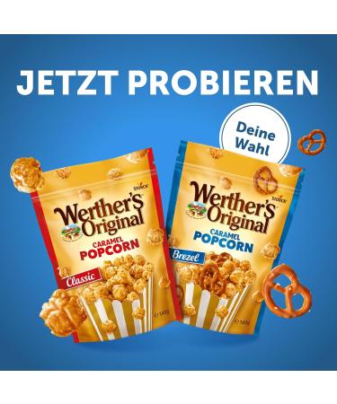 Werther's Original Caramel Popcorn Pretzel 140g - Creamy Caramel Sea Salt Coated Snack - International Shipping - Buy Online on SooperMarket.com
