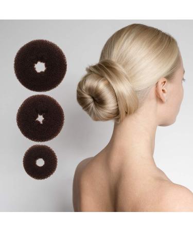 9 Pieces Donut Bun Maker Hair Bun Maker Bun Maker Bun Maker Ring Style with 12 Pieces Hair Bands and 32 Pieces Hair Pins (Black Brown Beige) - Buy Online on SooperMarket.com