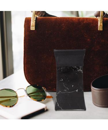 Facynde Sunglasses Pocket Case - Water-Repellent PU Leather with Marble Design | Soft Bag for Men & Women - Stylish Black Glasses Case - Buy Online on SooperMarket.com