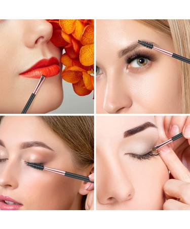 Premium Eyebrow Brush Set - 3 Spoolie & Angled Brushes for Powders, Waxes & Gels - Black - Buy Online on SooperMarket.com