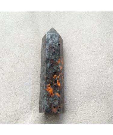 Meditation Gift Natural Crystal Single Point Fireworks Stone Pillar Home Decoration (Size : 6-7cm)