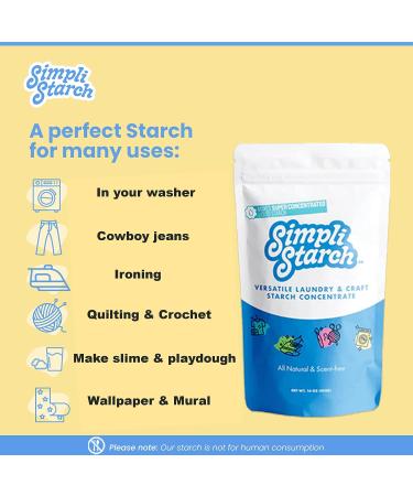 Simpli Starch 16oz Pouch - Liquid Starch Concentrate for Laundry, Ironing, Crafts & More - Buy Online on SooperMarket.com