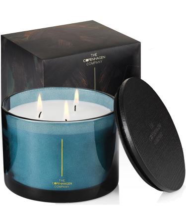 Luxury Scented Candle Gifts for Women | Soy Candle | 40 Hours Burn Time | The Copenhagen Company - Bergamot Rose & Sandalwood (17oz) Dream & Cocoon 14oz