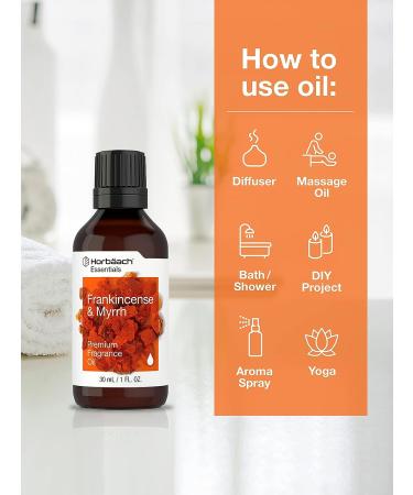 Frankincense & Myrrh Fragrance Oil | 1 fl oz (30ml) | Premium Grade for Diffusers, Candles, Soap Making | by Horbaach - Buy Online on SooperMarket.com