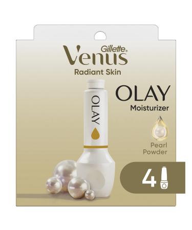 Gillette Venus Radiant Skin Pearl Powder Olay razor moisturizer refills, 4ct, White 4 Pearl Powder Refills