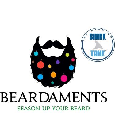 BEARDAMENTS Beard Ornaments - Colorful 12pc Christmas Facial Hair Baubles for Men - Red, Green, Gold, Silver Mix - Easy Attach Mini Mustache & Sideburns - Festive Holiday Spirit - 12 Count - Buy Online on SooperMarket.com