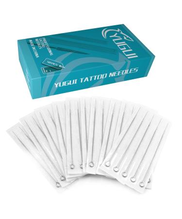 Yugui 50Pcs Stick and Poke Needles - Mixed 3RL 5RL 7RL 9RL 3RS 5RS 7RS 9RS 5M1 7M1