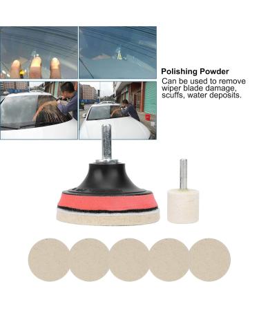 TEUOPIOE Car Windscreen Glass Scratch Remover Cerium Oxide Powder Polishing Kit Wheels Set Polish Pads - Buy Online on SooperMarket.com