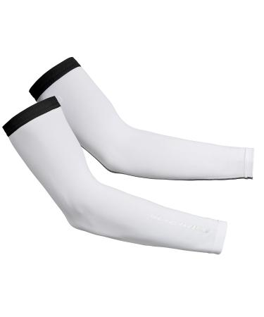 GripGrab UV Sleeves UPF 50+ UV Protection Arm Warmers Non-Slip Thin Lightweight Summer Bicycle Cycling Sun Protection Arm Warmers M White