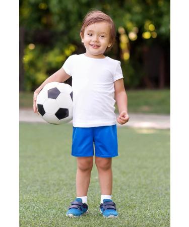 Resinta 4 Pack Toddler Boys Basketball Shorts - Summer Sports Performance Shorts for Boys 5T - Black/Gray/Blue/Navy - Buy Online on SooperMarket.com