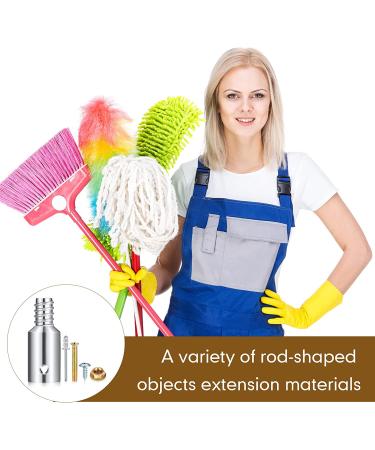 6 Pcs Threaded Tip Replacement Kit for Extension Poles - Metal Threaded Tips for 1 Inch Wood/Metal Poles - Buy Online on SooperMarket.com