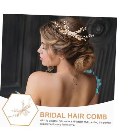 ABOOFAN Decor Hair Accessories Hair Clips Hair Barrettes Wedding Elegant Headdress Wedding Party Headdress Wedding Pearl Hair Pin Hair Side Comb Wedding Hair Pin Hair Comb Prom Bride Metal - Buy Online on SooperMarket.com