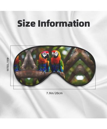 Colorful Parrots On Tree Print Double-Sided Eye Mask Soft and Light Blocking for Enhancing Sleep Quality - Buy Online on SooperMarket.com