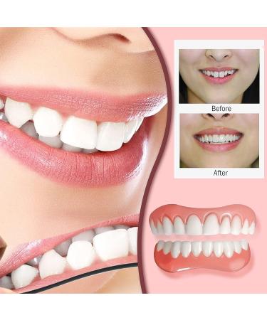 6 PCS Fake Teeth Veneers for Temporary Tooth Repair - Upper and Lower Jaw - Dental Veneers for Men and Women - Bright White Smile - W04 - Buy Online on SooperMarket.com