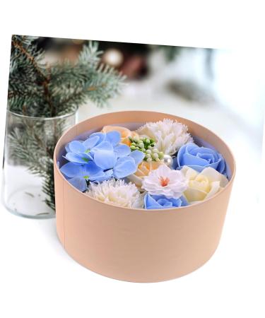 Angoily 1 box essential oil mama gift the flowers flower soap carnation flower Soap soap delicate flowers Christmas roses gift box de artificiales artificial plants indoor 16.2X16.2X8.2CM Blue - Buy Online on SooperMarket.com