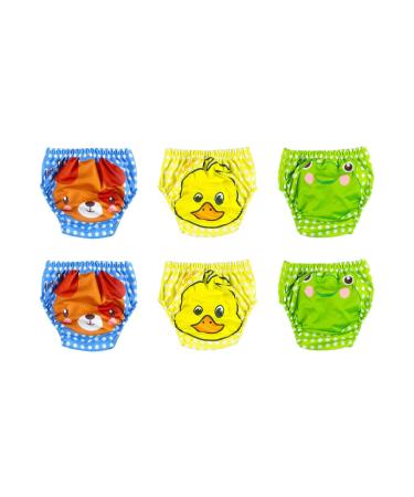 Ozyol Trainer trousers for droplet training 6 -pack - reusable learning diapers baby underwear for cleaning toilet training 80 Animal Boy