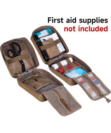 Crisis First Aid Bag - Empty MOLLE Tactical EDC IFAK Pouch for Outdoor Camping & Travel | Essential First Aid Belt Bag & Pharmacy Set - Buy Online on SooperMarket.com