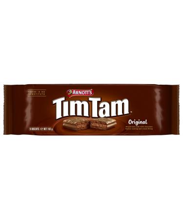 Arnott s Tim Tam Biscuits Bars with Milk Chocolate Flavour Coating Original 163g