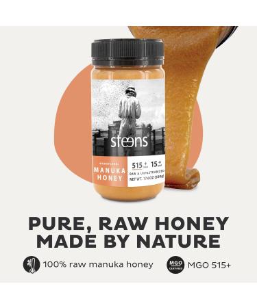Steens Manuka Honey MGO 515+ UMF 15+ - 100% Certified Raw Manuka - 500g - Buy Online on SooperMarket.com