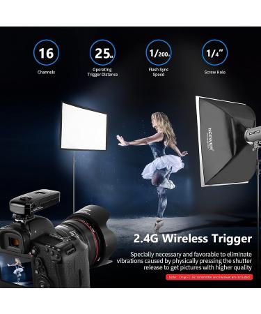 Neewer FC-16 Wireless Flash Trigger with Remote Shutter for Canon Rebel & EOS Cameras - Buy Online on SooperMarket.com