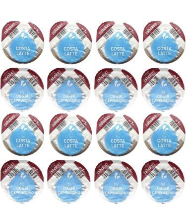 Tassimo Costa Milk T-Discs ONLY - 24 x Costa Latte Milk + 24 x Costa Cappuccino Milk (NO COFFEE PODS) 48 T-Discs In Total - Buy Online on SooperMarket.com