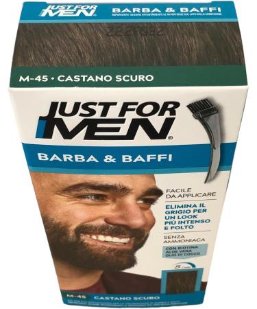 Just For Men Brush-In Color Gel for Mustache Beard & Sideburns Dark Brown M-45 1 ea - Buy Online on SooperMarket.com