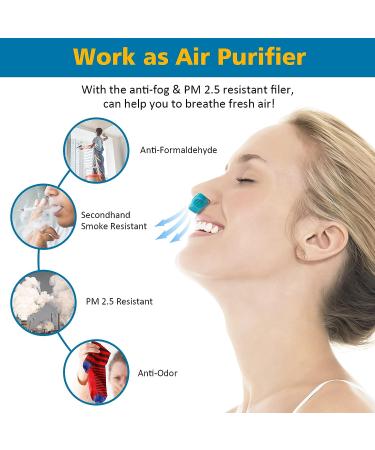 2-in-1 Blue Snoring Stopper: Anti Snoring Nose Clip & Air Purifier | Stop Snoring, Improve Sleep Quality | Men & Women - Buy Online on SooperMarket.com