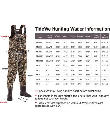 TIDEWE Men's Realtree MAX5 Camo Chest Waders with Boots Hanger - Waterproof Fishing & Hunting Waders - Buy Online on SooperMarket.com