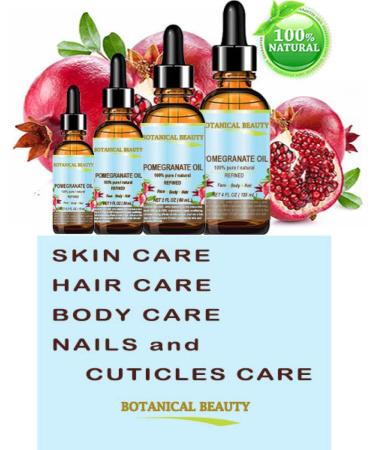 100% Pure Pomegranate Oil - Natural Cold-pressed Carrier Oil for Face Skin Hair | Botanical Beauty 2 Fl Oz - Buy Online on SooperMarket.com