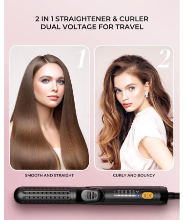 WEEYUM 2-in-1 Airflow Styler Hair Straightener & Curler - Professional Adjustable Temp 360 Airflow Dual Voltage for International Use - Buy Online on SooperMarket.com
