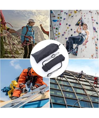 XINSHUNCAN 12mm Outdoor Climbing Rope - Static Rock Climbing & Tree Rappelling - Nylon Rope for Ice Climbing & Fire Rescue - 32ft with Steel Hooks - Buy Online on SooperMarket.com